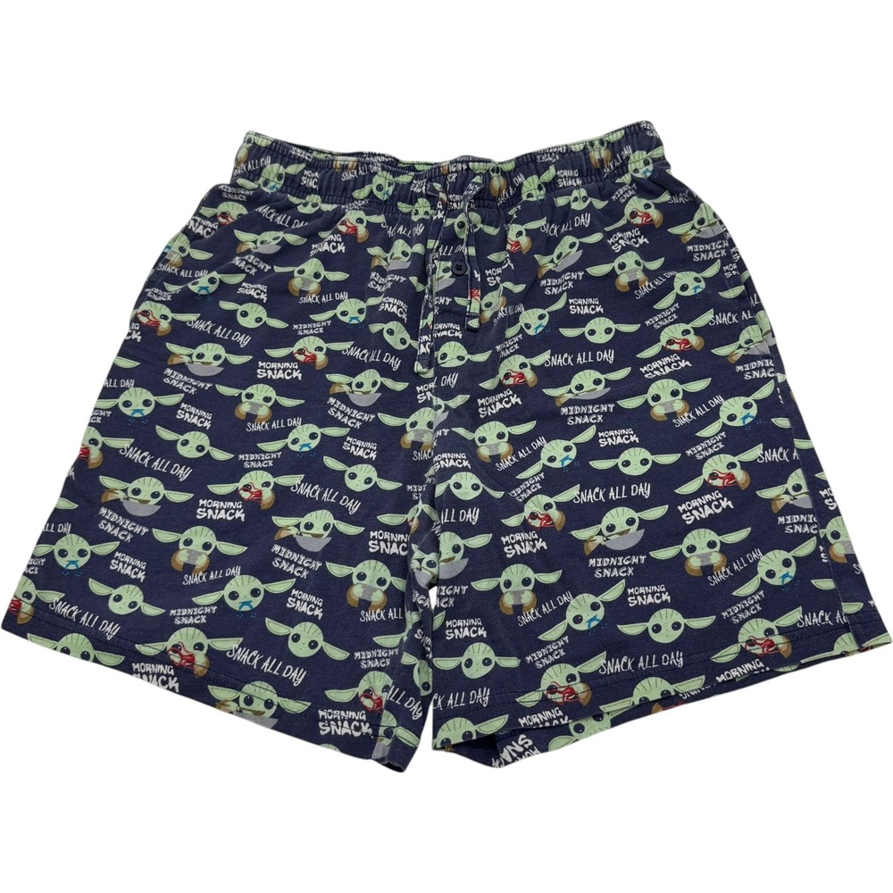 Disney Star Wars Grogu Mickey Mouse Pajama Shorts 2 Pack Blue Kids Medium